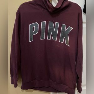 PINK Maroon Cowl Neck Sweater